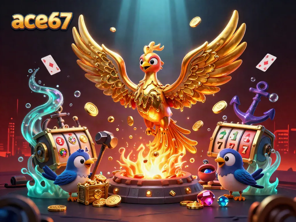 Experience the casino excitement with ace67: a molten phoenix and gold treasure explosion!
