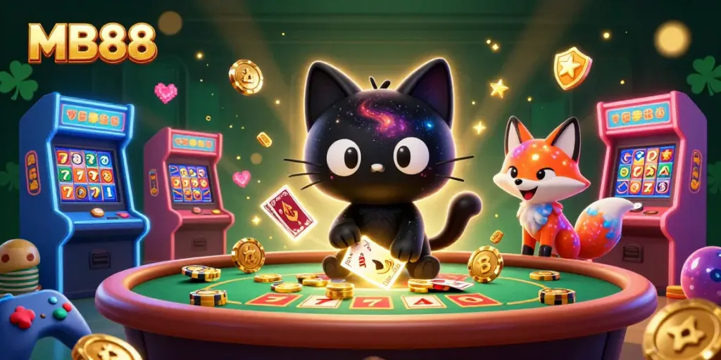 Experience thrilling wins at MB88's exciting cosmic casino, featuring enchanting characters and vibrant gaming elements.