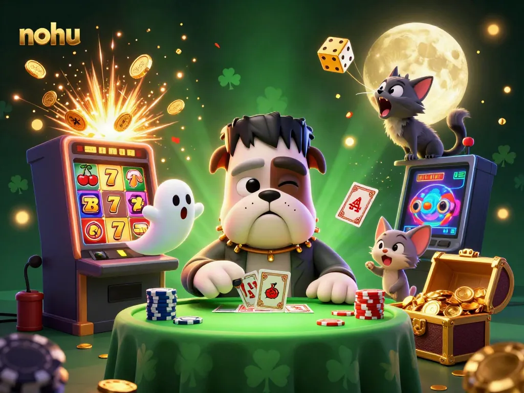 Experience thrilling gameplay at NOHU with vibrant colors and dynamic casino elements.
