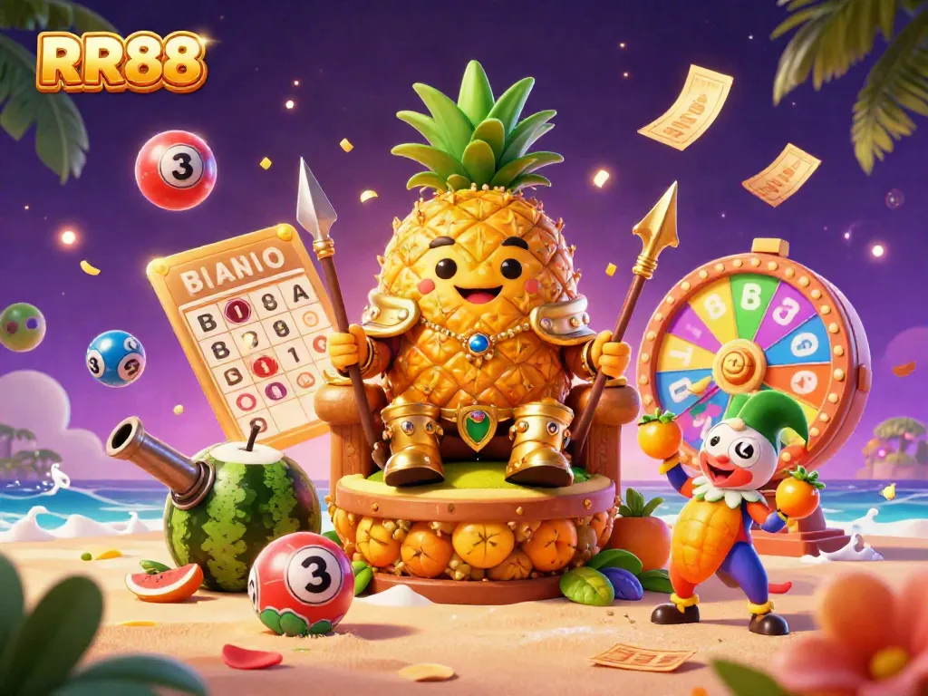 Experience thrilling gameplay with RR88, featuring unique characters and vibrant casino elements.