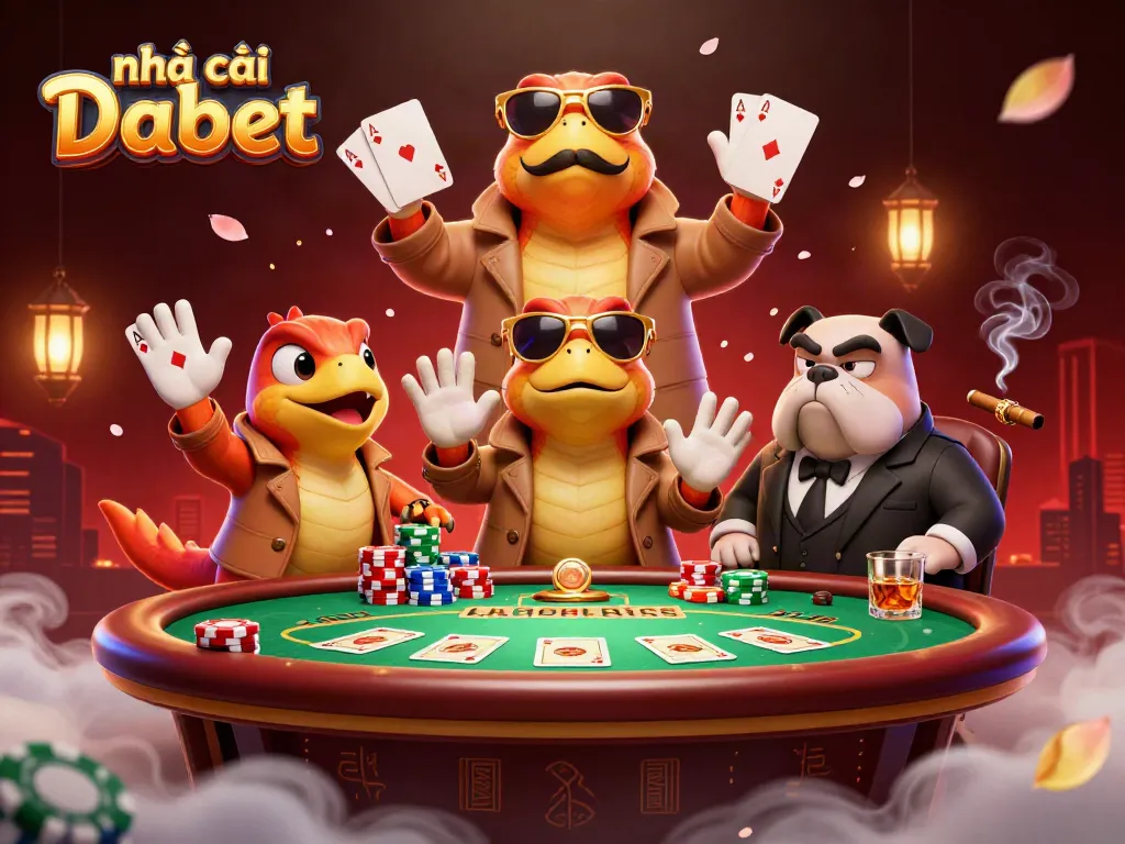 Experience the excitement of nhà cái Dabet with three raptors sneaking into a VIP casino lounge.