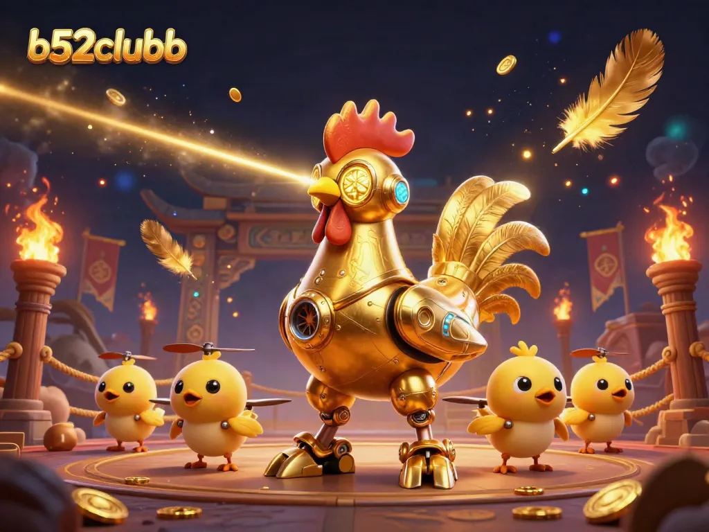 Engage with b52clubb by joining the thrilling gaming arena with dynamic characters and golden elements.