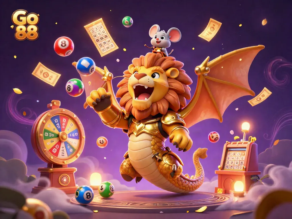 Engage with Go 88’s thrilling world of magic and luck amidst dynamic lottery elements and vibrant colors.