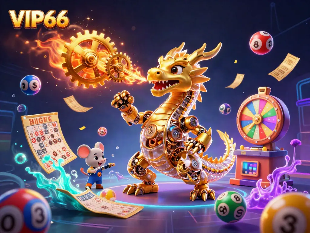 Engage with VIP66's thrilling online casino experience full of dynamic lottery balls and exciting game elements.