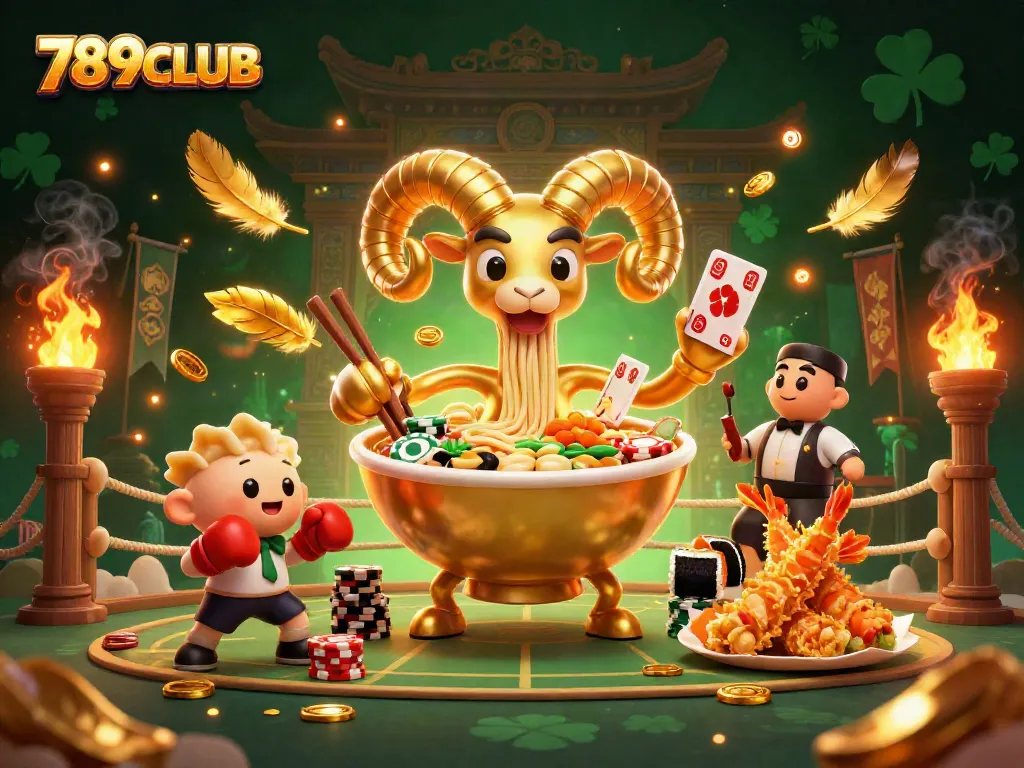 Experience thrilling gaming at 789CLUB with animated characters in a vibrant casino showdown.